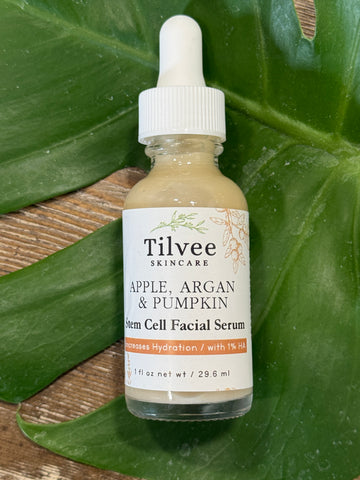 Plant Stem Cell Serum - Pumpkin, Apple & Argan Stem Cells. With 1% HA hyaluronic acid.