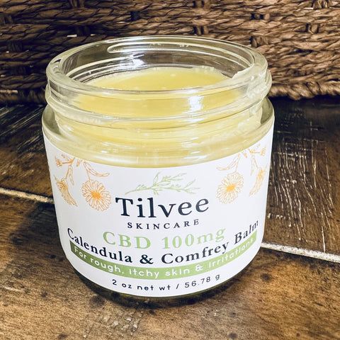 Hemp + Calendula Comfrey Balm - For humans, dogs and horses. For dry skin, rashes, wounds, irritations. 
