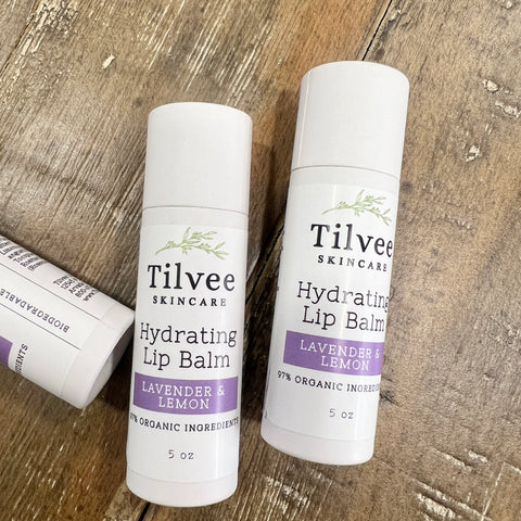 Lavender and lemon lip balm in a biodegradable eco friendly tube. 