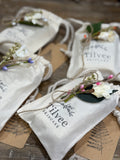 Our Spring Beauty Gift set is perfect for mothers day, birthdays or any other special occassion. It includes a beautifully designed all natural soap in spring greens, pinks and purples along with a hydrating lip balm. This set comes in an adorable cloth gift bag adorned with a botanical sprig and a custom stamped gift tag.